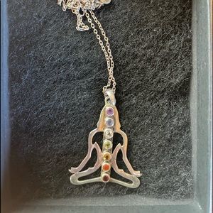 Beautiful Yoga Chakra sterling silver necklace. NWOT